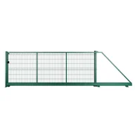 Ogrodzenia - Naterial Brama przesuwna Modus 4x1.5 m prawa zielona - miniaturka - grafika 1