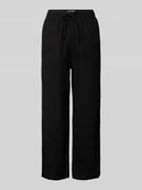 Spodnie damskie - Szerokie spodnie z mieszanka wiskozy i lnu model 'GOA' - miniaturka - grafika 1