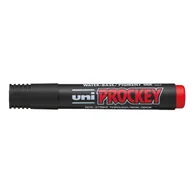 Markery permanentne - Marker permanentny okrągły UNI PROCKEY PM-122 czerwony - miniaturka - grafika 1