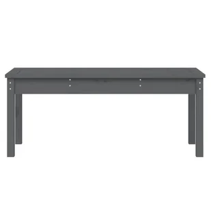 Ławka ogrodowa, szara, 109x44x45 cm, lite drewno sosnowe Lumarko - Ławki ogrodowe - miniaturka - grafika 5