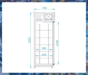 Szafa chłodnicza przeszklona SCh-SR 1600 /AG ECOline RAPA - Szafy i witryny chłodnicze - miniaturka - grafika 3