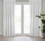 Zasłony - Zasłona ROxI biało srebrna 140x270 cm taśma marszcząca - miniaturka - grafika 1