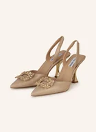 Czółenka - Steve Madden Czółenka Z Odkrytą Piętą Neala Z Ozdobnymi Kamykami gold - miniaturka - grafika 1