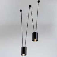 Lampy sufitowe - Shilo LAMPA wisząca VIWIN 9616 tuby OPRAWA metalowy zwis czarne 9616 - miniaturka - grafika 1