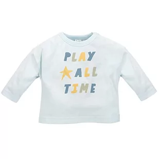 Pinokio Baby Blouse Long Sleeve Fun Time, 100% Cotton Blue, chłopcy rozm. 62-122 (74), niebieski, 74 - Bluzki dla niemowląt - miniaturka - grafika 1