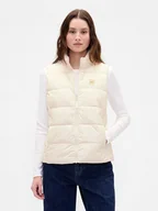 Kamizelki damskie - GAP Kamizelka pikowana w kolorze kremowym - miniaturka - grafika 1