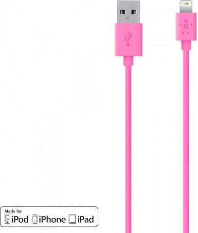 Kabel USB Belkin USB-A - 1.2 m F8J023bt04-PNK