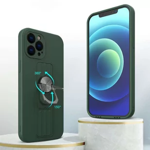 Etui na telefon Ring Case silikonowa obudowa z uchwytem na palce i podstawką do Samsung Galaxy S22+ Plus Czerwone - Statywy fotograficzne - miniaturka - grafika 2
