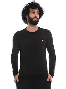 Guess Męski t-shirt Cn Ls Core Tee, czarny, S - Koszulki męskie - miniaturka - grafika 1