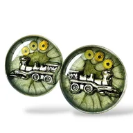 Spinki do mankietów i krawatów - Spinki do mankietów - CHOO-CHOO I - pociąg, kolej - miniaturka - grafika 1