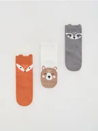 Skarpetki dla dzieci - Reserved - Skarpetki z bawełną 3 pack - ciemnoszary - miniaturka - grafika 1