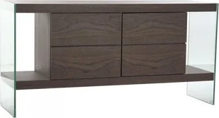DKD Home Decor Kredens DKD Home Decor Szkło Brązowy Przezroczysty Orzech 160 x 45 x 80 cm Drewno MDF - Kredensy - miniaturka - grafika 1