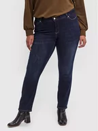 Spodnie damskie - Vero Moda Curve Jeansy Alexamanya 10252204 Granatowy Slim Fit - miniaturka - grafika 1
