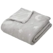 Koce i narzuty dla dzieci - Atmosphera for kids Koc dziecięcy kocyk do pokoju dziecięcego 150 x 125 cm kolor szary B07WJWNSH8 - miniaturka - grafika 1