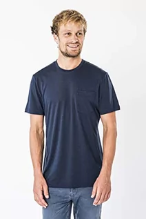 Koszulki męskie - super.natural koszulka męska z krótkim rękawem M City Tee niebieski granatowy XX-L SNM014020I21 - grafika 1