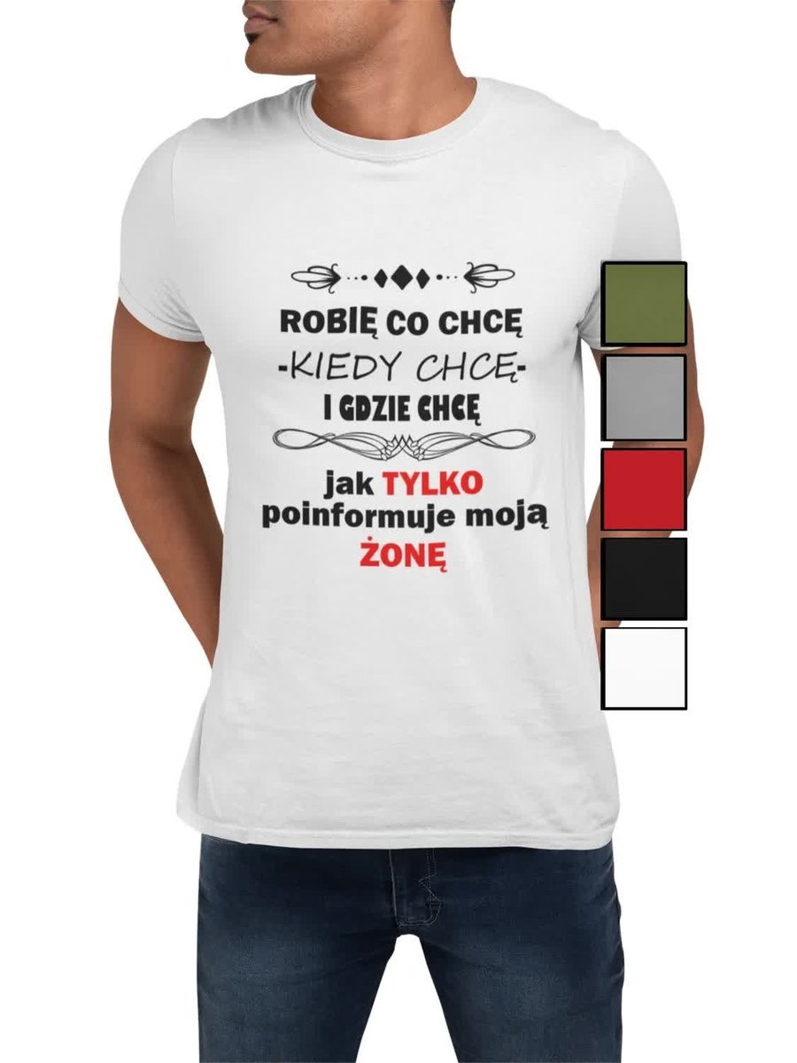 Koszulka T-Shirt Męska Prezent Dla Niego Walentynki Śmieszne Napisy - M