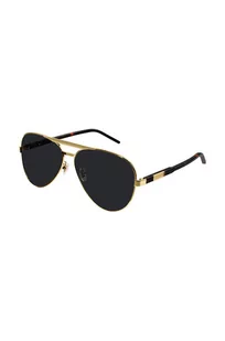 Gucci okulary przeciwsłoneczne męskie kolor złoty - Okulary przeciwsłoneczne - miniaturka - grafika 1