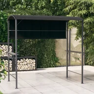 Pawilony ogrodowe - Altanka z daszkiem, 220x110x200 cm, antracytowa - miniaturka - grafika 1
