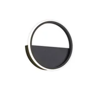 Lampy ścienne - Mantra Iluminación Kinkiet LED Kitesurf, aluminium, Ø 20 cm, czarny - miniaturka - grafika 1