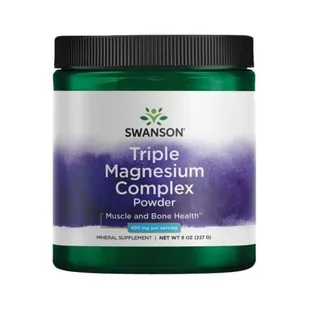 Triple Magnesium Complex proszek 227,g ( Swanson ) - Witaminy i minerały - miniaturka - grafika 1