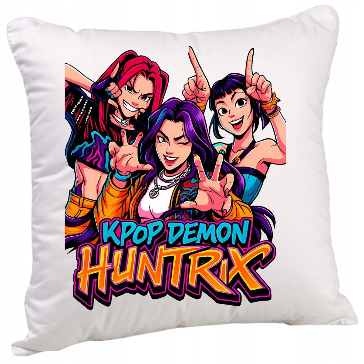 3523 PODUSZKA Huntrix K-POP Hunters Demon ANIME SAJA BOYS 40x40 CM