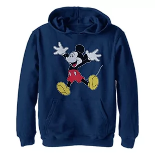 Disney Chłopięca bluza z kapturem Mickey Jump, granatowa Heather, L, granatowy Heather, L - Bluzy dla chłopców - miniaturka - grafika 1