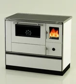 Kuchnie węglowe - Piec kuchenny kuchnia DOMINANT 90 biała, lewa - miniaturka - grafika 1