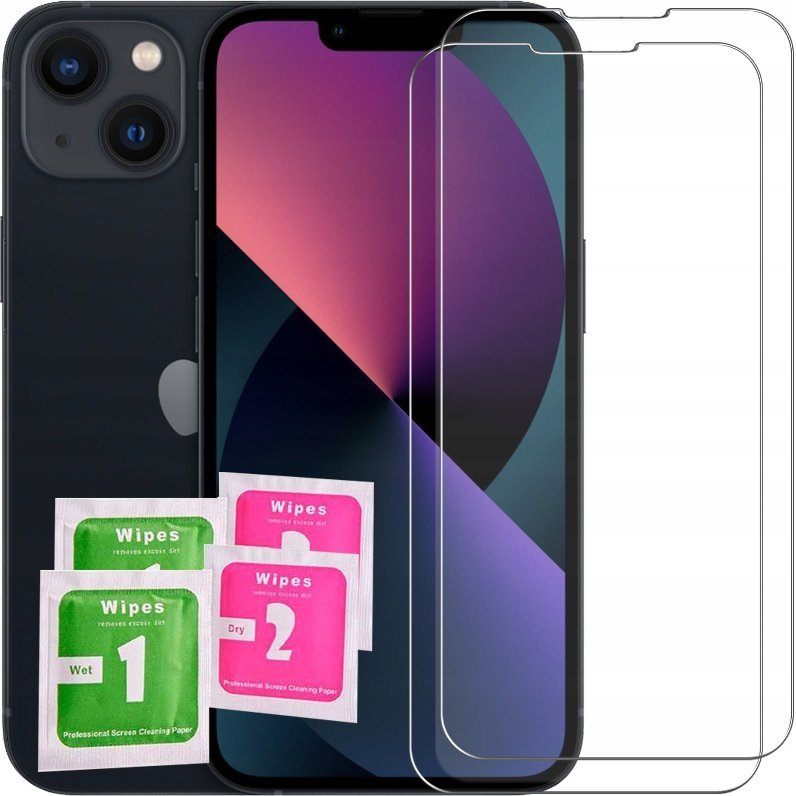 2X Szkło Hartowane Do Iphone 15 Apple Szybka Ochronna 9H|Zestaw 2 Sztuk