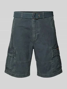 Szorty cargo o kroju regular fit z paskiem - Spodenki męskie - miniaturka - grafika 1