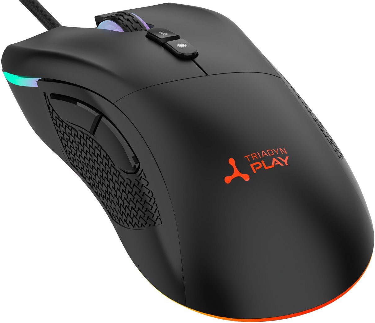 Triadyn Play DIA 12800 DPI Dla Graczy Podświetlenie LED HUANO Czarna