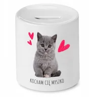 Skarbonki - SKARBONKA DLA DZIEWCZYNY KOCHAM CIĘ MYSZKO z Nadrukiem ze Zdjęciem - miniaturka - grafika 1