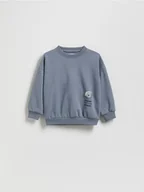 Bluzy i sweterki niemowlęce - Reserved - Bawełniana bluza - granatowy - miniaturka - grafika 1
