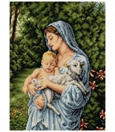Pasmanteria - Ariadna, kanwa z nadrukiem Maryja z dzieciątkiem 8023 - miniaturka - grafika 1