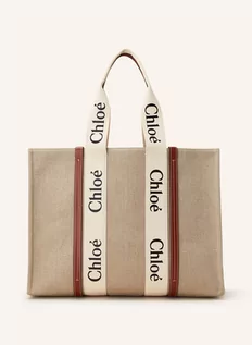 Torebki damskie - Chloé Torba Shopper Woody Large braun - grafika 1