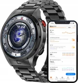 Smartwatch - Wenom Męski Zegarek AMOLED Czarny Tętno Ciśnienie Smart Watch Sport - miniaturka - grafika 1