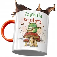 Kubki - Kubek Pomarańczowy Dla Krystyny Siostry Prezent z Nadrukiem ze Zdjęciem + Opakowanie na prezent (wzór 02) - miniaturka - grafika 1