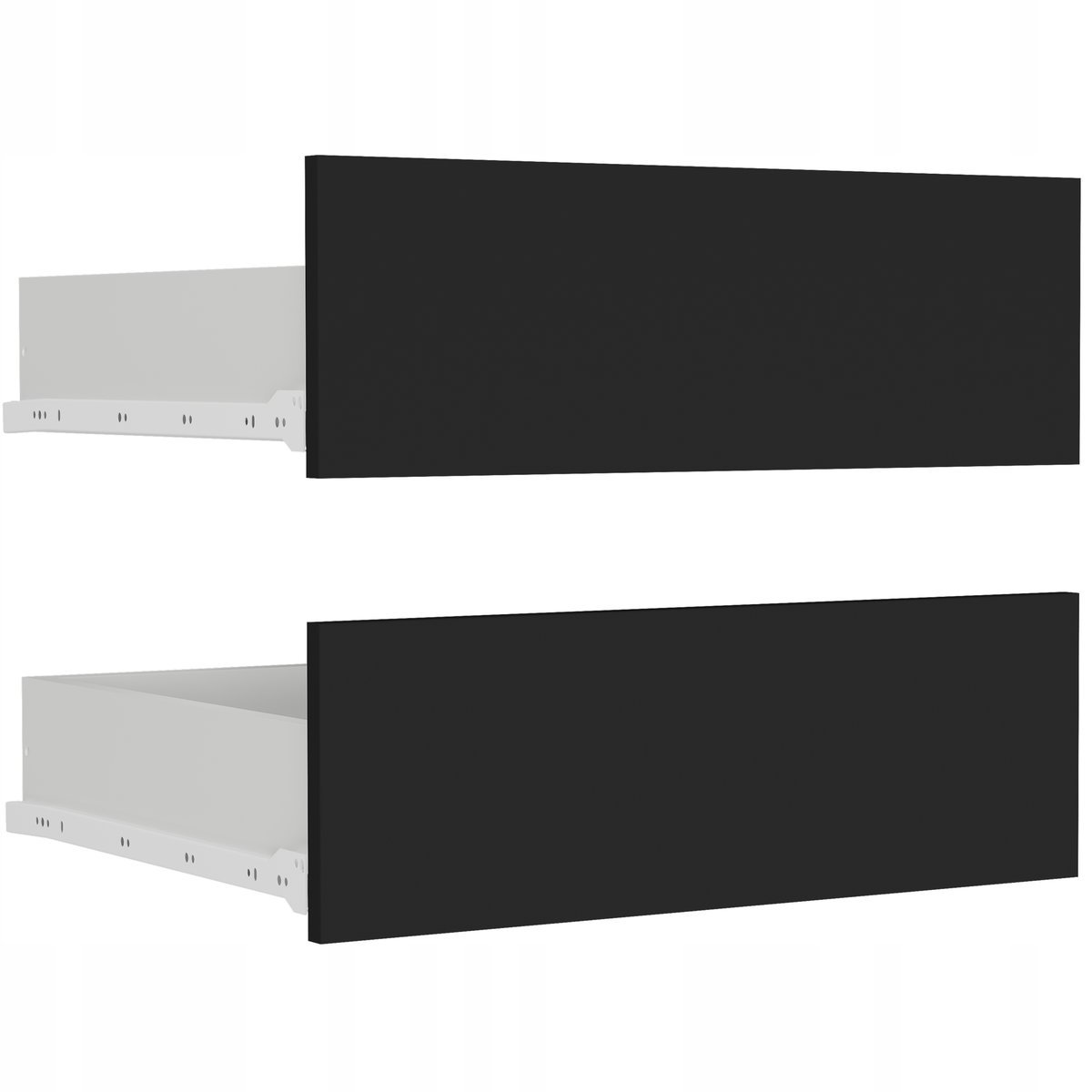 2 szuflady do szafy przesuwnej 250cm - kolor czarny