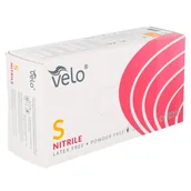 Rękawiczki jednorazowe - VELO NITRIL S RĘKAWICE ZABIEGOWE NITRYLOWE BEZPUDR.NIEBIESKIE VELO (OP.100)- rozm S - miniaturka - grafika 1