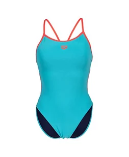 ARENA Damski kostium kąpielowy MaxLife One Piece Lace Back jednoczęściowy kostium kąpielowy, Martinica/Fluo Red, 28, Martinica/Fluo Red - Stroje kąpielowe - miniaturka - grafika 1