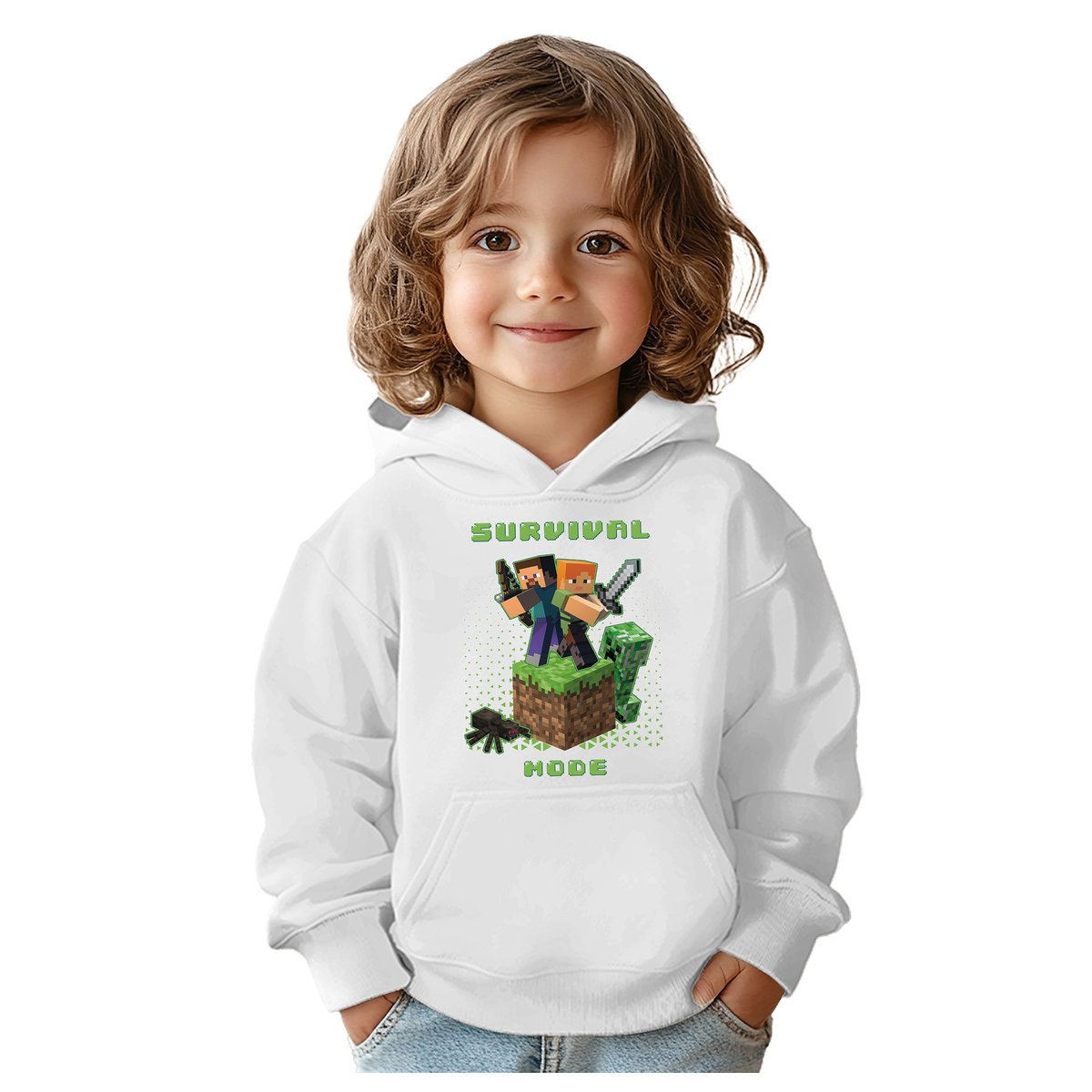 BLUZA DZIECIĘCA MINECRAFT 128-134 CHŁOPIĘCA DZIEWCZĘCA PREZENT