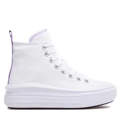 Buty dla dziewczynek - Trampki Converse Chuck Taylor All Star Move Platform A03667C Biały - miniaturka - grafika 1