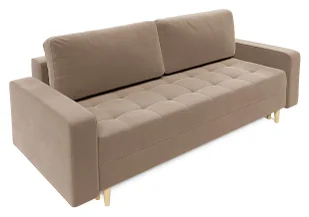 Jasnobrązowa sofa rozkładana z pojemnikiem W8-P94 - Sofy i kanapy Jasnobrązowa sofa rozkładana z pojemnikiem W8-P94 - Sofy i kanapy - miniaturka - grafika 1