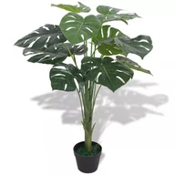 Sztuczne kwiaty - vidaXL Sztuczna roślina monstera z doniczką, 70 cm, kolor zielony - miniaturka - grafika 1