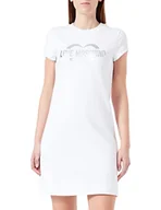 Sukienki - Love Moschino Damska sukienka o kroju slim fit o kroju"A", Optical White, rozmiar 44, optical white, 44 - miniaturka - grafika 1