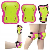 Ochraniacze - Nils EXTREME EXTREME Zestaw ochraniaczy EXTREME H320 Różowo-limonkowy rozmiar S) - miniaturka - grafika 1