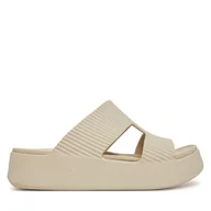 Klapki i japonki damskie - Klapki Crocs Getaway Groove Platform HStrap 210701 Beżowy - miniaturka - grafika 1