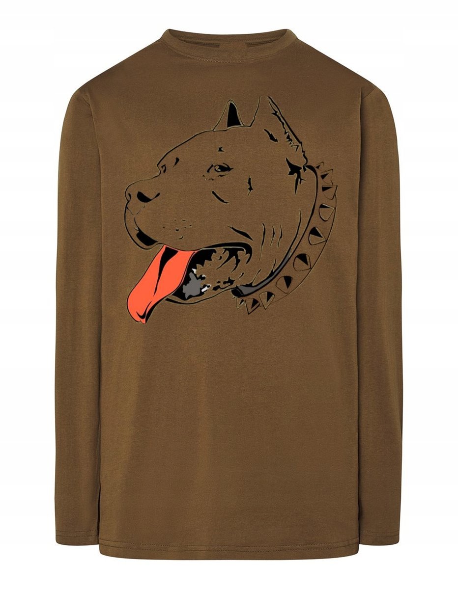 Longsleeve męski nadruk pies AMSTAF r.L