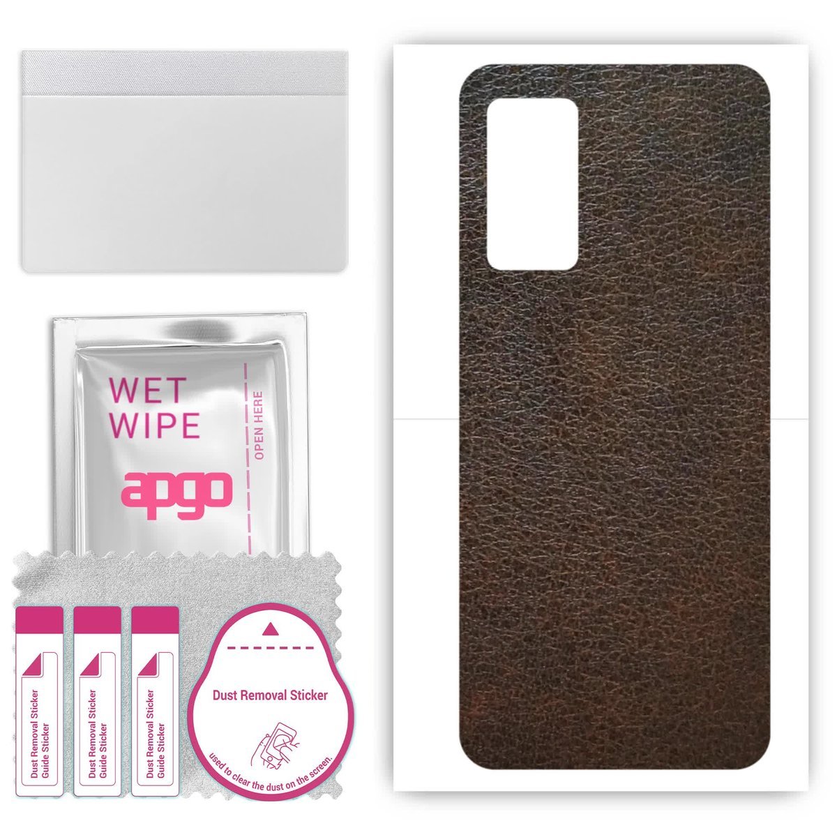 Folia naklejka skórka strukturalna na TYŁ do Meizu 18X - Skóra Brązowa - apgo SKINS