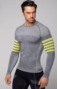 Koszulki sportowe męskie - SPAIO D/R RUN bluzka termoaktywna, Kolor szary, Rozmiar L, Spaio - Primodo.com - miniaturka - grafika 1