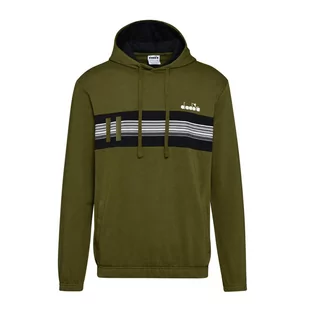 Bluza męska DIADORA HOODIE SWEAT BLKBAR - Bluzy męskie - miniaturka - grafika 1